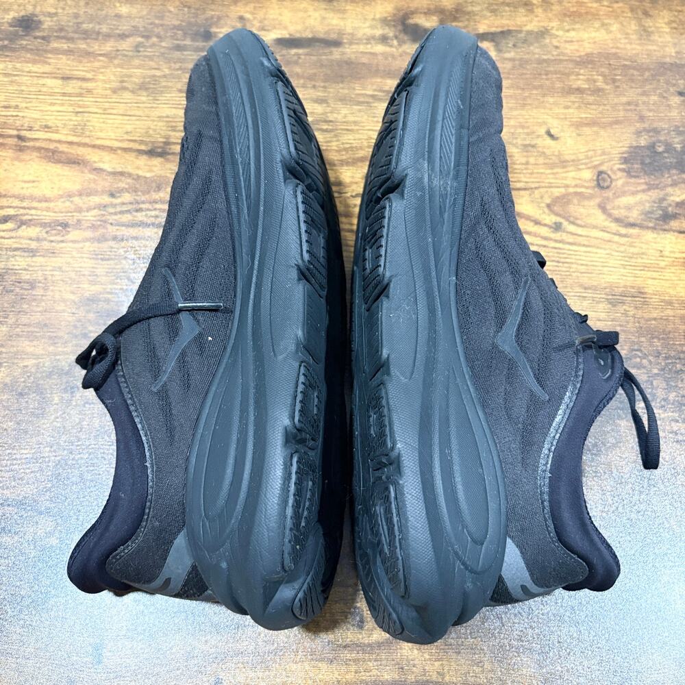 Hoka Mens Size 10 Bondi 9 Running Shoes Sneakers Triple Black 1162011-BBLC - Picture 5 of 10